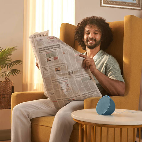 Amazon Echo Pop| Smart speaker with Alexa and Bluetooth| Loud sound, balanced ba