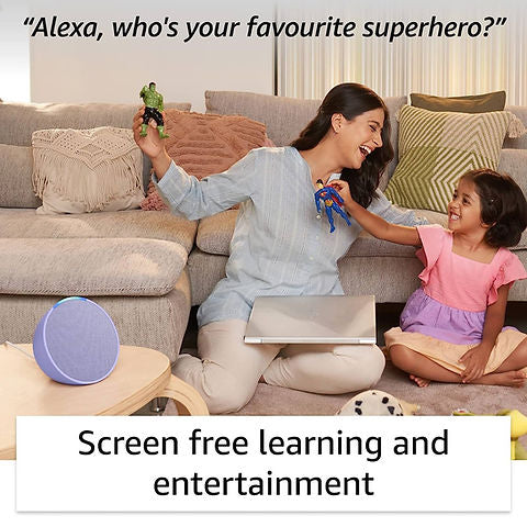 Amazon Echo Pop| Smart speaker with Alexa and Bluetooth| Loud sound, balanced ba