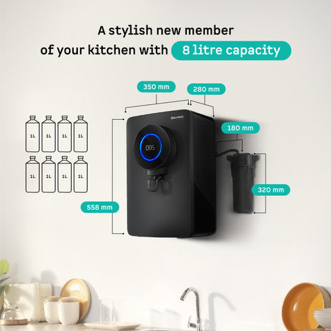 Atomberg Intellon Water Purifier (FG0748) 8Ltr - Black