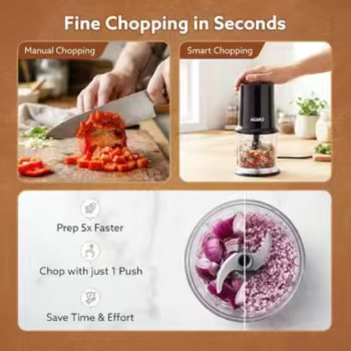 AGARO Elegant Vegetable Chopper 400 Watts