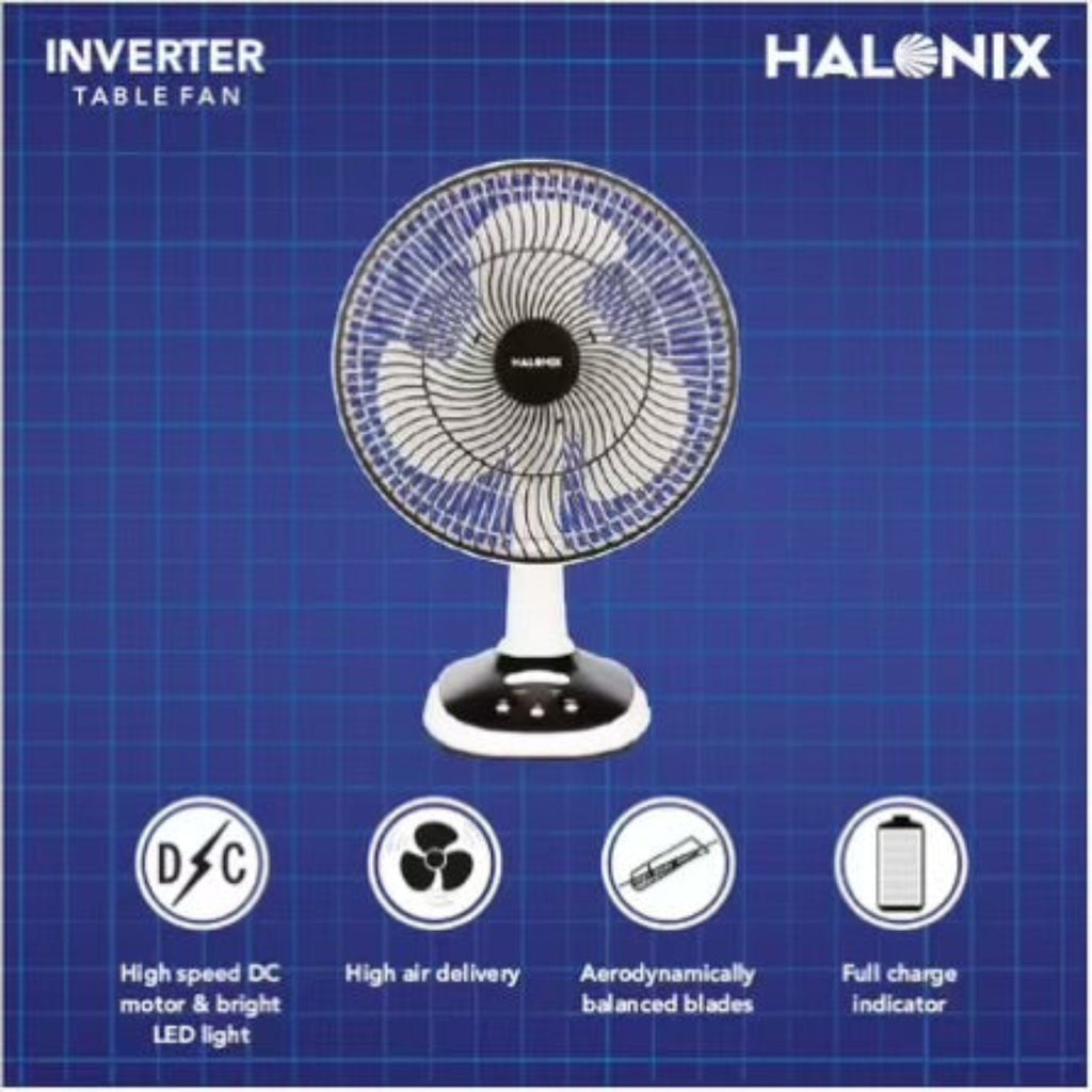 Halonix Inverter Rechargeable 300mm Table Fan-2