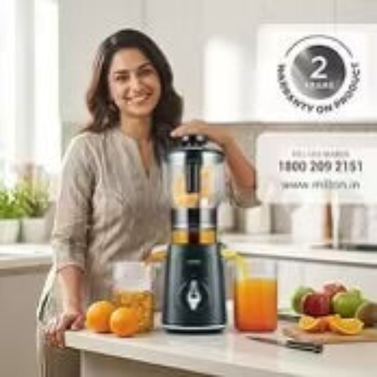 MILTON Fresh Press Slow Juicer 150W-2
