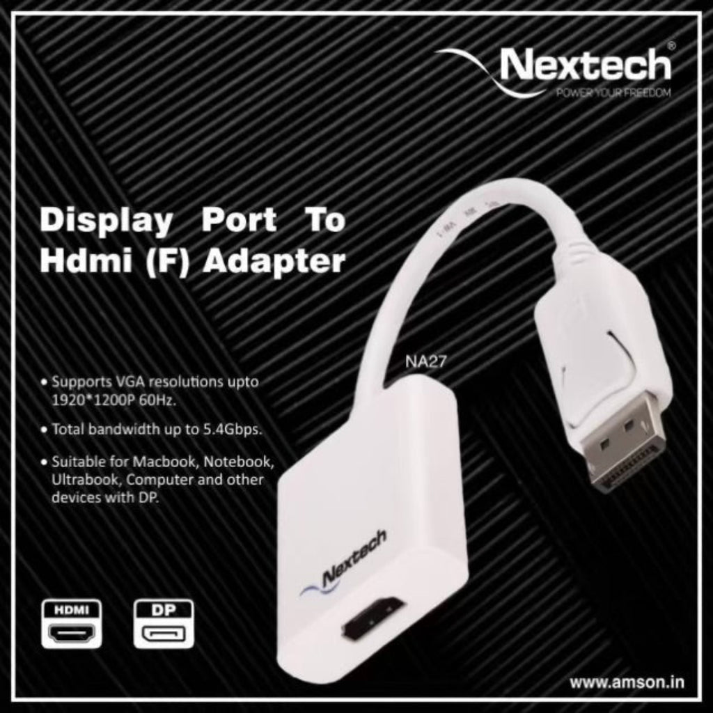 Nextech Display Port M To HDMI F Adapter Cable NA27-1