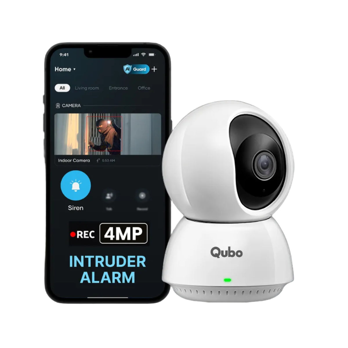 Qubo 360° Pro Wi-Fi Smart Camera 4MP-1