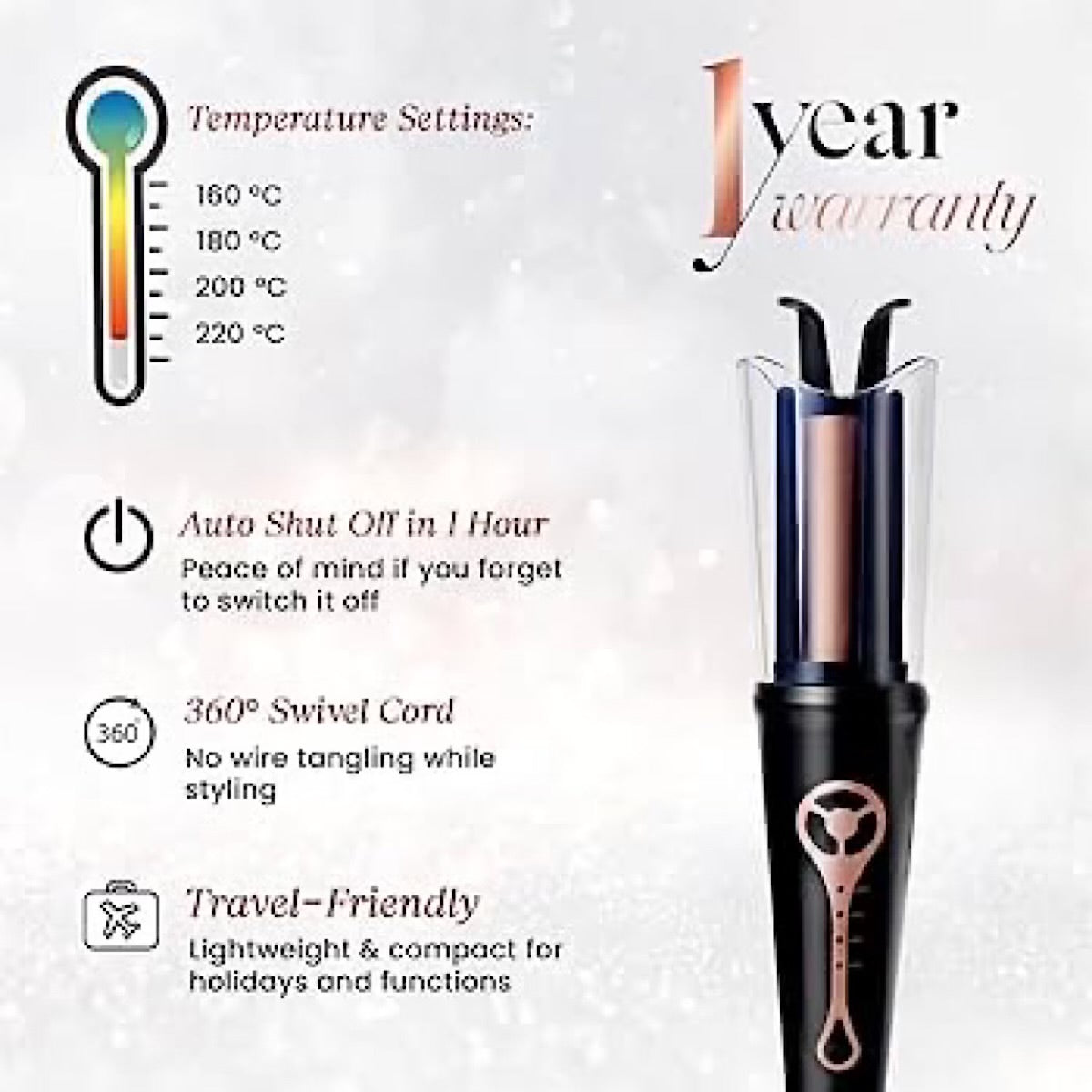 Urban yog MakeMeeBold Automatic Hair Curler Easy Two-Way Curling Iron