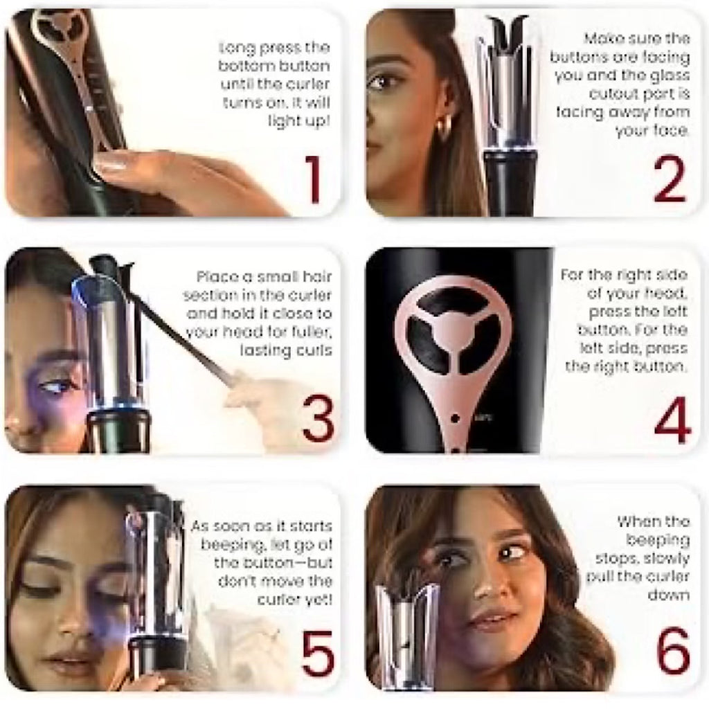 Urban yog MakeMeeBold Automatic Hair Curler Easy Two-Way Curling Iron