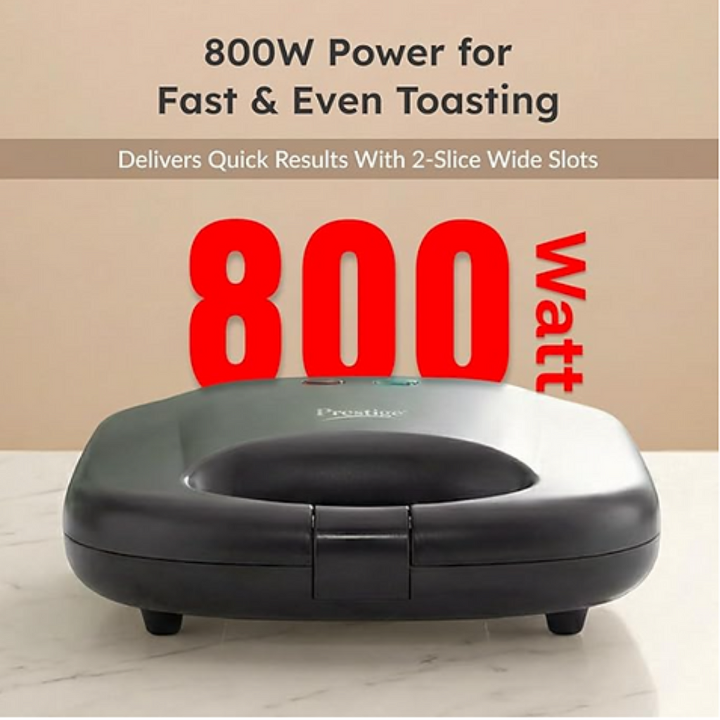 Prestige PGMFB Grill Sandwich Toaster with Fixed Grill Plates 800 Watt