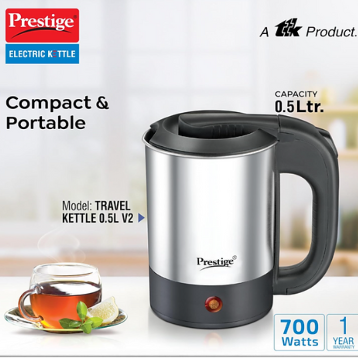 Prestige Electic Travel Kettle 0.5 L V2