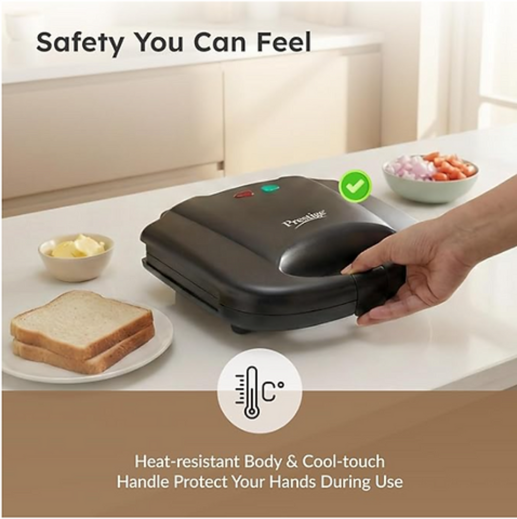 Prestige PGMFB Grill Sandwich Toaster with Fixed Grill Plates 800 Watt
